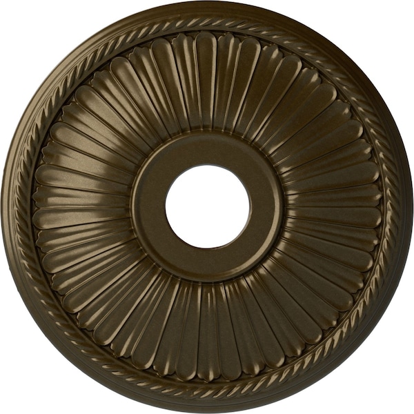 Ekena Millwork Berkshire Ceiling Medallion (Fits Canopies up to 6 3/8"), 20 1/8"OD x 3 7/8"ID x 1 7/8"P, Brass CM20BE1BRS - main